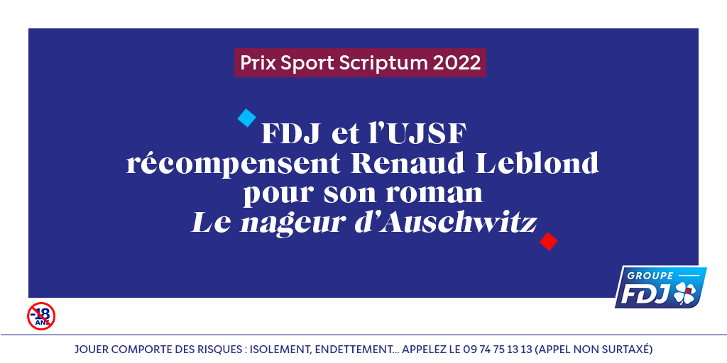 fdj_united's tweet photo. Le Prix #SportScriptum récompense le meilleur ouvrage littéraire sportif, soulignant la dimension culturelle, sociale et sociétale du #sport.
Pour la 27e édition, #FDJ et @ActusUJSF ont remis le 🏆 à Renaud Leblond pour son roman «Le nageur d’Auschwitz»
📰https://t.co/Ubi559vcHi https://t.co/wgPPj6FQin