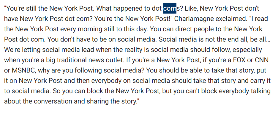 joedomains's tweet photo. In a far reaching interview about free speech, COMmon sense , COMedy and yes domain names,
Multimedia mogul Charlamagne Tha God hit on this point, why rely on social media, "what ever hapennend to .coms ..." #directnavigation #controlyourmessage
#domains https://t.co/3G5xCo1RSW