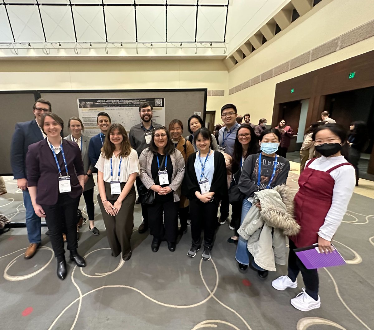 Purdue_PsychSci's tweet photo. Purdue Psych Sciences was well-represented at Psychonomics in Boston this year! Here's a photo of just part of the group that attended and presented.
#psynom22 https://t.co/3qbbBjKSha