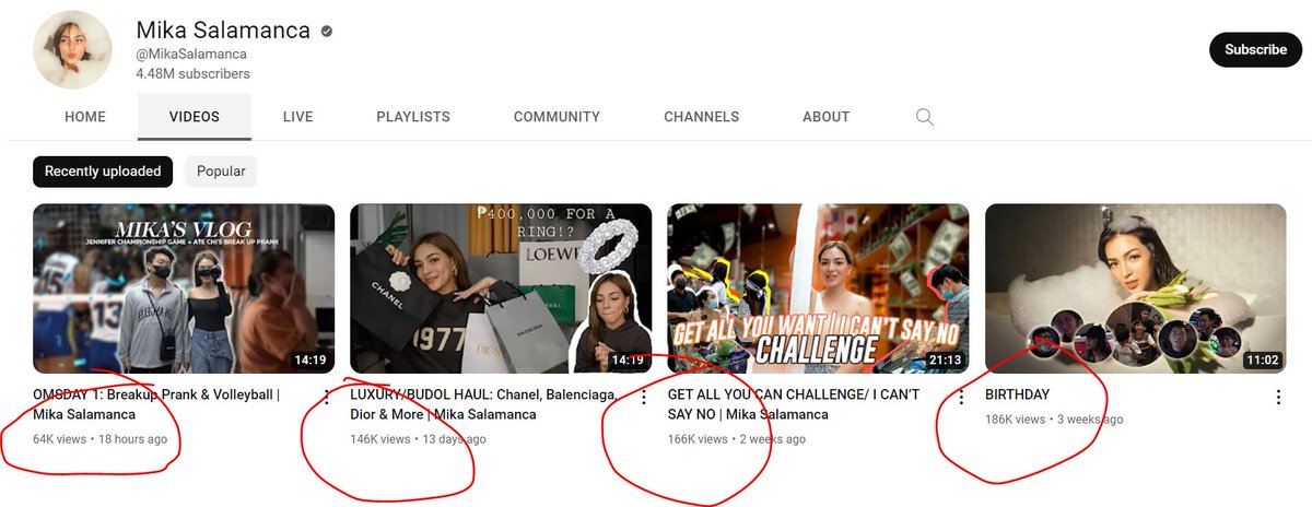vyyennnn's tweet photo. @keyh21 @tricia81212632 @VirginiaTenoso Parang si Mika, niIaIangaw na rin sa views sa YT. Wala na talaga mga nxp at mga dikit sa nxp, pare pareho nang LAOS. Veewise era na talaga. https://t.co/BzWxkGSJev