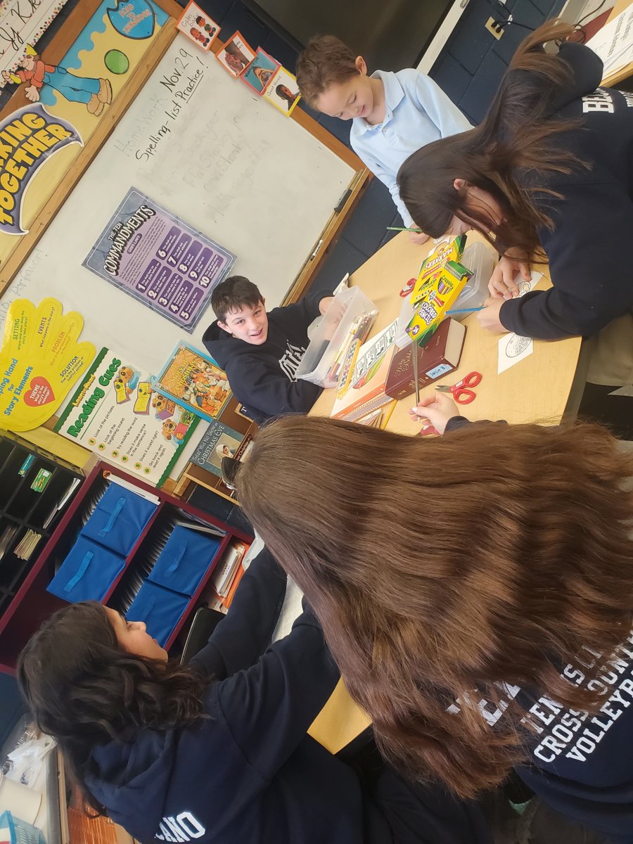 olaschool's tweet photo. "A shoot will sprout from the stump of Jesse, and from his roots a bud shall blossom." - Isaiah 11:1

Today, the 2nd and 8th graders read about Jesus's lineage. Then they made ornaments for their Jesse Tree, showing Bible stories about the royal history of the Prince of Peace. https://t.co/OXBBPWZVpc