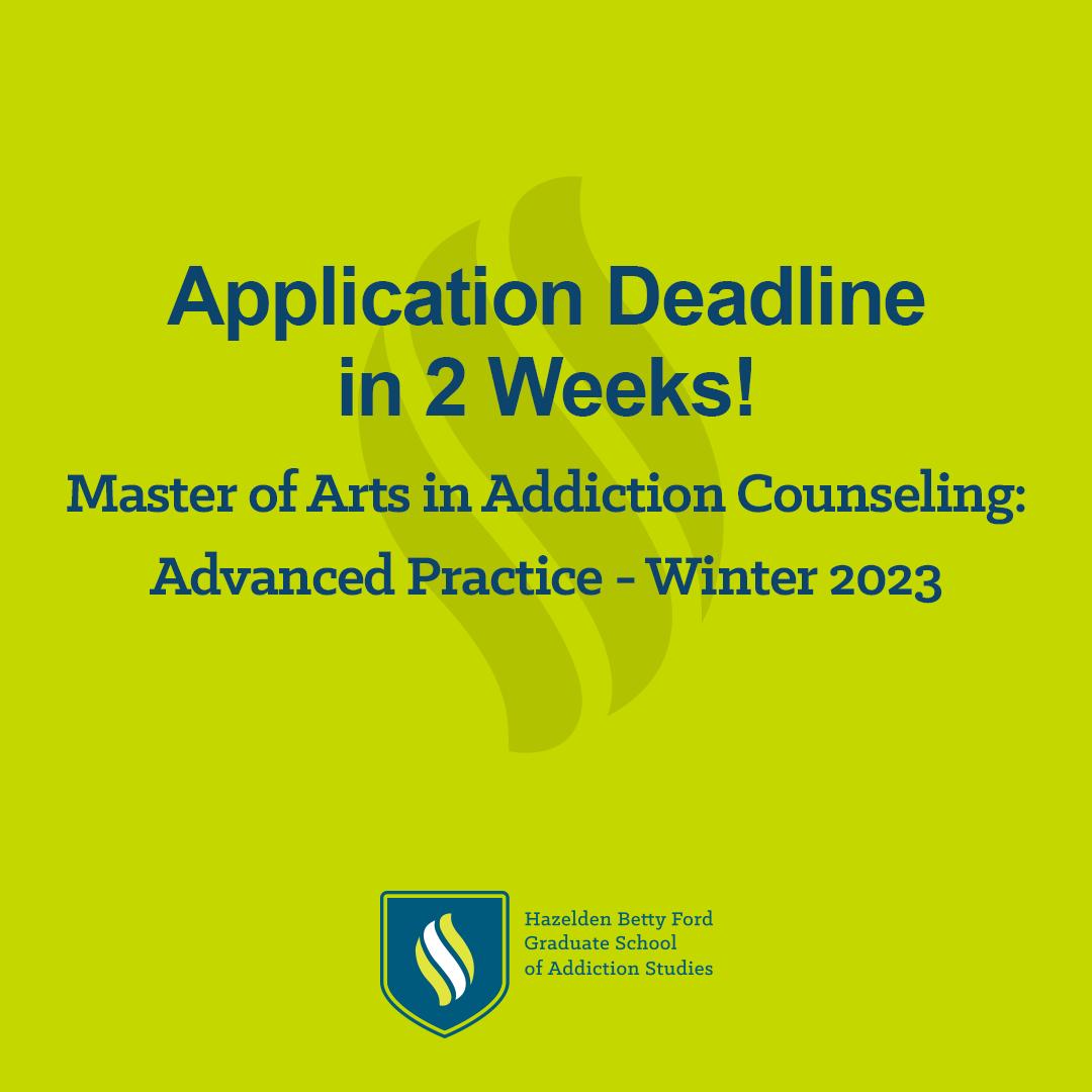 HBFGradSchool's tweet photo. Follow your passion and kick-start your future with the best education available from the nation's leader in addiction treatment and recovery. 

This is your last chance to apply in 2022!

Apply now: https://t.co/K3sk2zSFqX https://t.co/EIvhtjMUIH
