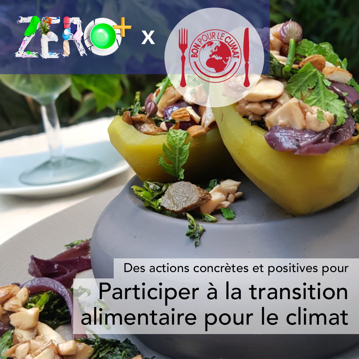 salonzeroplus's tweet photo. ZERO+ est heureux d’annoncer un nouveau partenariat avec l’association @BonpourleClimat 🤩

💬  L’association Bon pour le Climat propose des actions concrètes et positives pour changer nos pratiques alimentaires afin de préserver la planète et son climat.

#zeroplus2023 https://t.co/w5hwyzPigG
