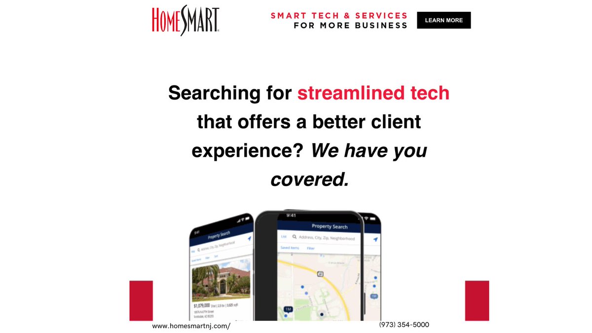 HomeSmartNJ's tweet image. Fully integrated with our industry-leading tech suite, our HomeSmart #Clientapp has you everything you need to offer #buyers and #sellers a smarter way to do #realestate. And when you join HomeSmart, you’ll gain access to all of our cutting-edge #technology at no additional cost!