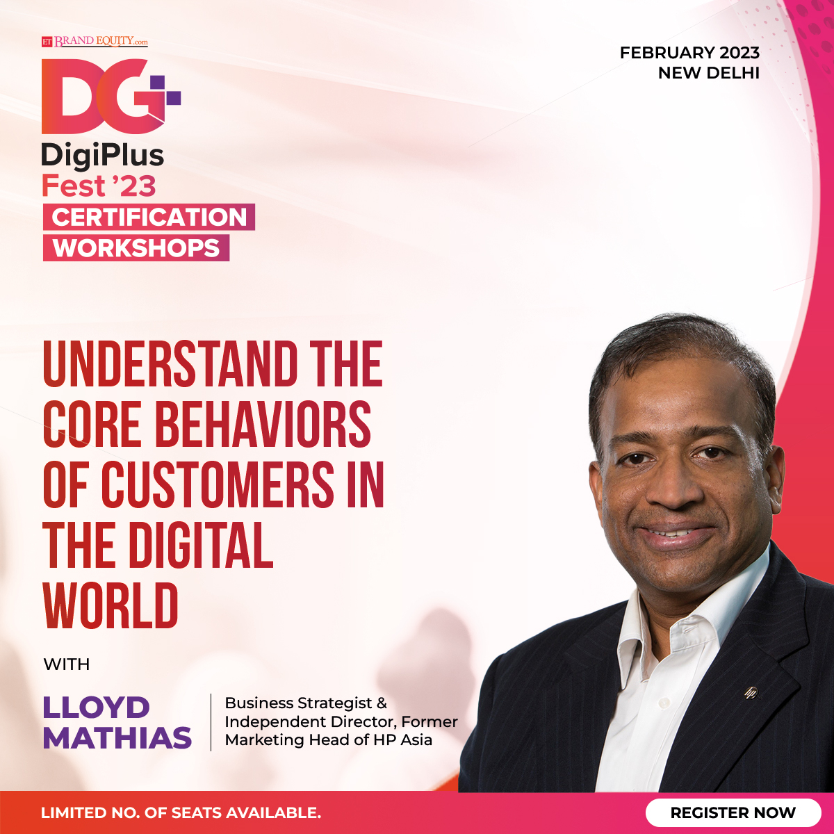 ETBrandEquity's tweet photo. #ETDigiPlus Fest is coming up and we're excited to be hosting a workshop with @LloydMathias, Business Strategist &amp; Independent Director, Former Marketing Head of HP Asia.

Register Now: https://t.co/dV21c4Oreb 

#DigitalMarketing #Networking #DigitalMedia #SocialMedia https://t.co/NDcTs40PCs