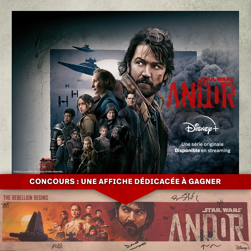 DisneyPlusFR's tweet image. Concours 🎁 Tous les épisodes d&apos;Andor sont disponibles en streaming sur #DisneyPlus, RT pour tenter de remporter une affiche dédicacée par une partie des acteurs !