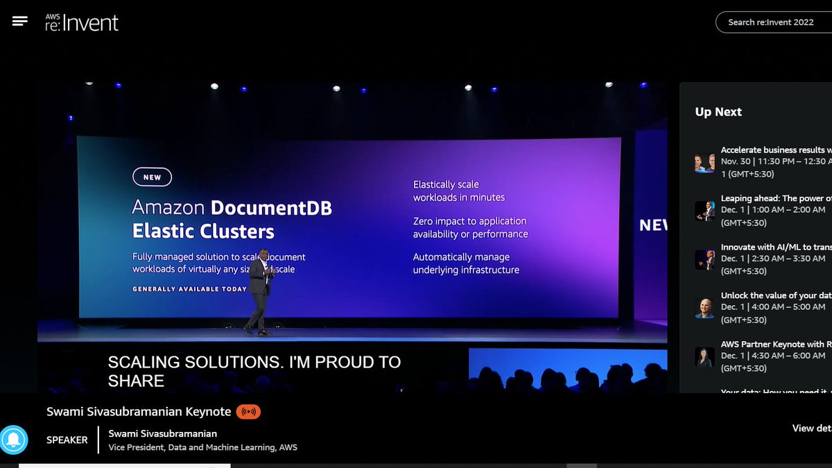 code_bts's tweet image. Insightful keynotes @awscloud @AWSreInvent ! #Reinvent22 #amazonwebservices #cloud #reInvent 
Looking forward  for future keynotes and sessions☁️
#HereatAWS