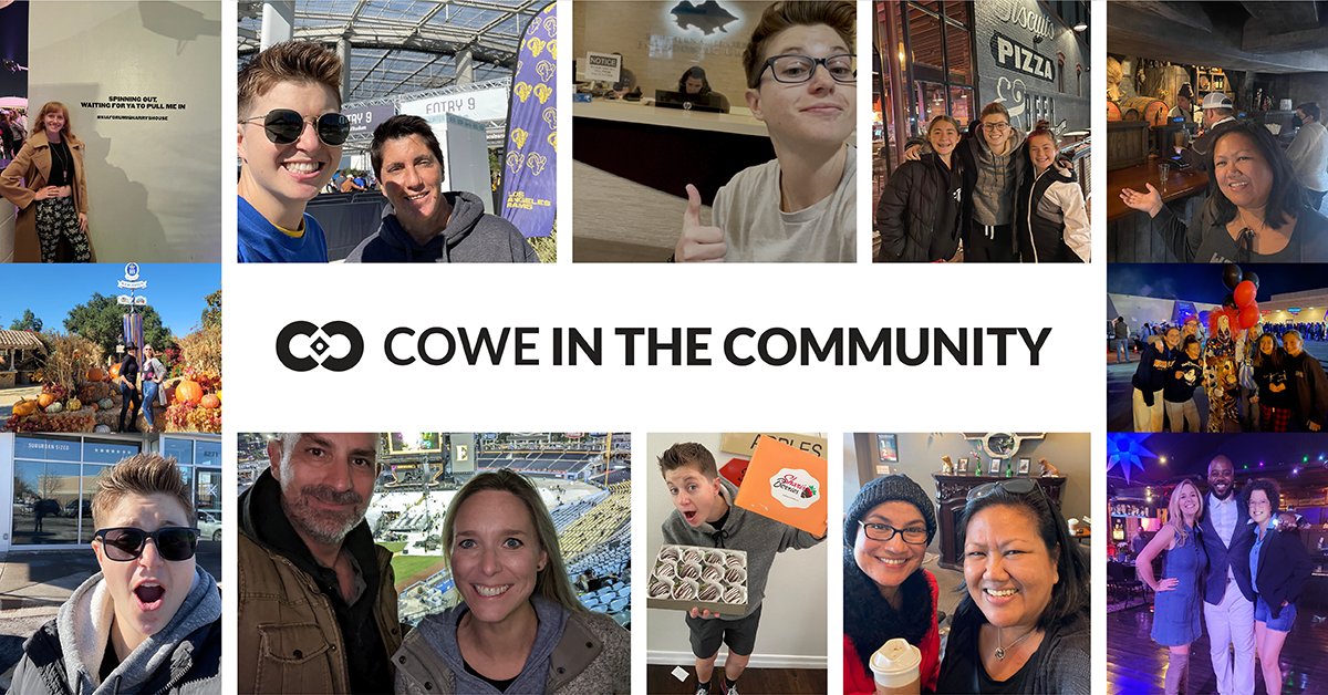 CoweOfficial's tweet photo. At Cowe, the herd is always on the mooo-ve, finding adventures in different pastures! 

Our November escapades covered everything from amusement parks to concerts to pizza places, and, yes, even an anime expo. This #CoweCrew works hard but we know how to have fun too! https://t.co/hGXOTSOlZe