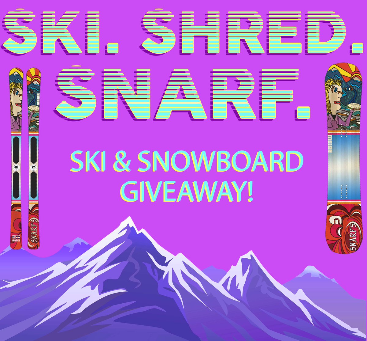 Starting tomorrow (Dec 1, 2022) through January 15th, 2023 you can enter to win the following in our Ski.Shred.Snarf sweepstakes:
- Snarf's-styled skis or snowboard
- Free wax and tune from <a href="/Meierskis/">Meier Skis</a>
- $100 Snarf's gift card
- AND MORE!
Click the link in our bio to enter now!