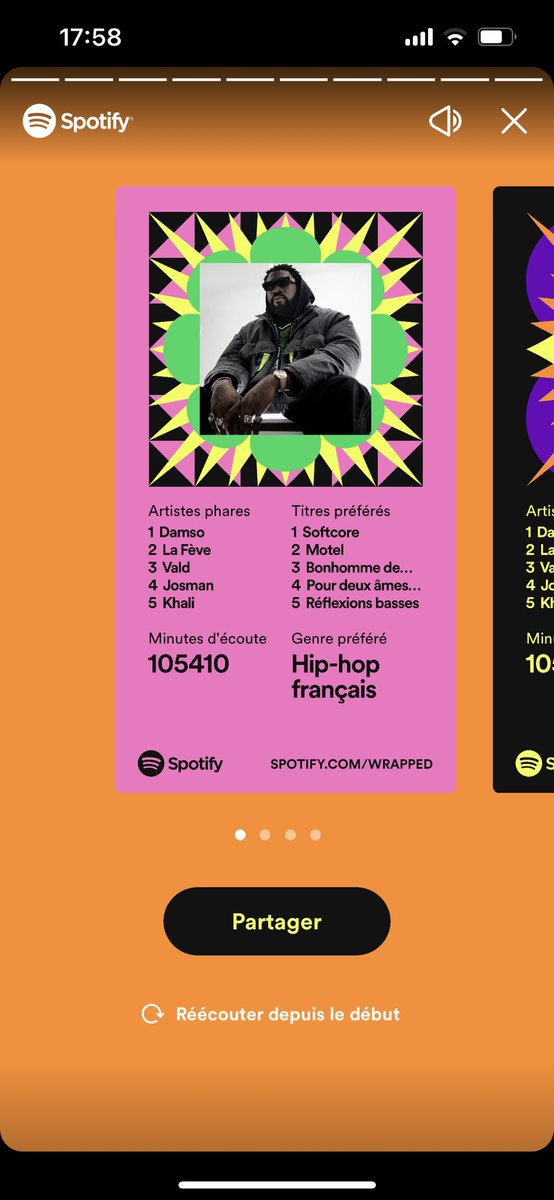 luhlmt's tweet photo. je rentabilise spotify à fond #SpotifyWrapped #damso https://t.co/a8tYUmmyRu