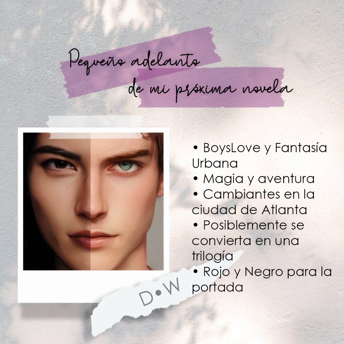 mirage69project's tweet photo. Vistazo a mis protas ( son una ricura 🤤🤭) y un poquito de lo que se viene en D•W 🔥
Talismanes, técnicas prohibidas, sangre, romance... Atlanta estará que arde ♥️🔥
#boyslovenovels
#mmromance
#urbanfantasy
#mmwriting
#bl
#gayromance https://t.co/c15dawGhOr