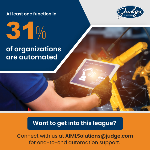 Judge_India's tweet photo. Early adopters of automation have seen an increase in revenue. Get end-to-end automation support with Judge India Solutions.
Connect with us at AIMLSolutions@judge.com
#JudgeIndiaSolutions #RPA #Innovation #Automation #AIML #AIServices #AISolutions #RPAImplementation https://t.co/xrJY7jz7FB
