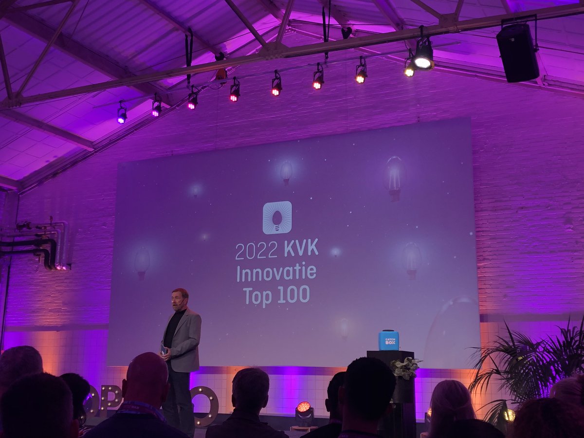 Today we are at the <a href="/KVK_NL/">Kamer van Koophandel</a> Innovation top 100! The event has been kicked off by <a href="/Harm__Edens/">Harm Edens</a>
