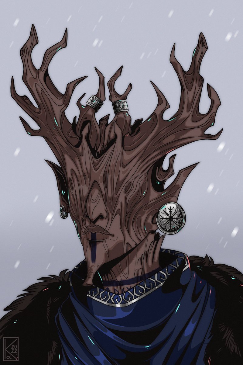 MissCydonian's tweet photo. Vetr-ævi, my Eladrin/Ranger! (Hades art style) 🌨️❄️ #DnDcharacter #dndart #DND #dnd5e https://t.co/7LIWyBuWdw