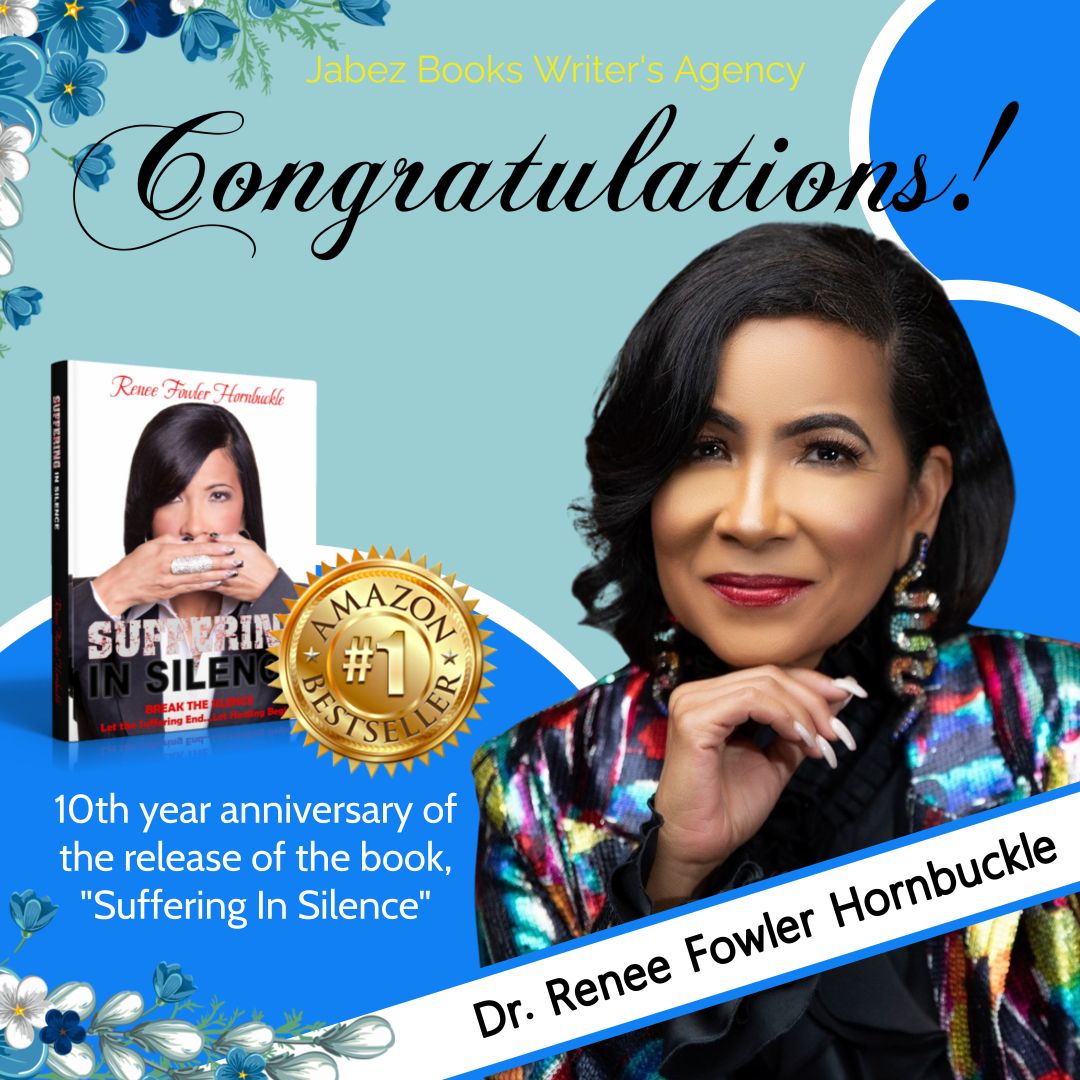 We celebrate our dear Sister and Friend, Dr. Renee Fowler Hornbuckle. This month is the 10th year since she released the book, "Suffering In Silence" that we had the privilege of publishing. May God continue to bless you!!!
#sufferinginsilence #DrReneeFowlerHornbuckle #JabezBooks