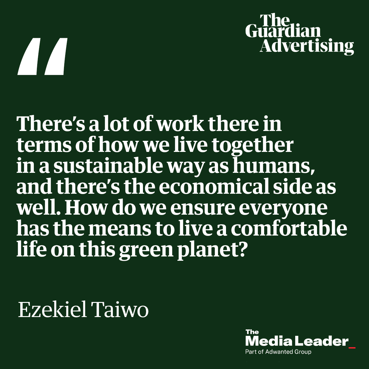 Ezekiel Taiwo has been discussing the challenges of facing sustainability in the advertising industry this morning at The Future of Sustainability seminar.

#advertising #sustainability