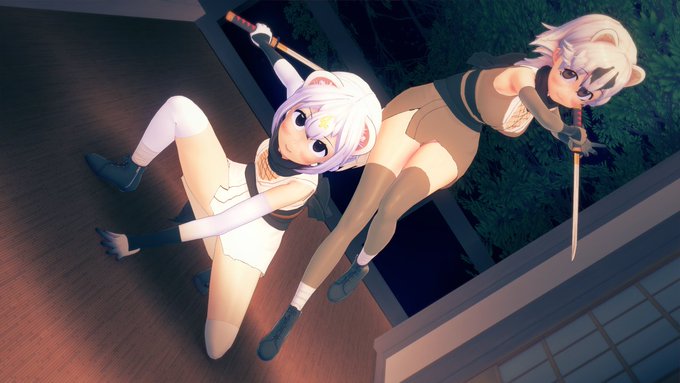 潜入中にカマイタチ三姉妹にかかったイタチくノ一コンビ (1/3) 