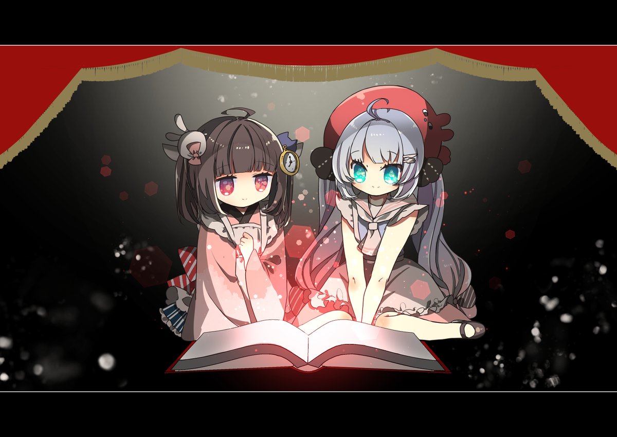 「「めでたし?」「めでたし!」□YouTube : □niconico :  #s」|おやすみまくらのイラスト