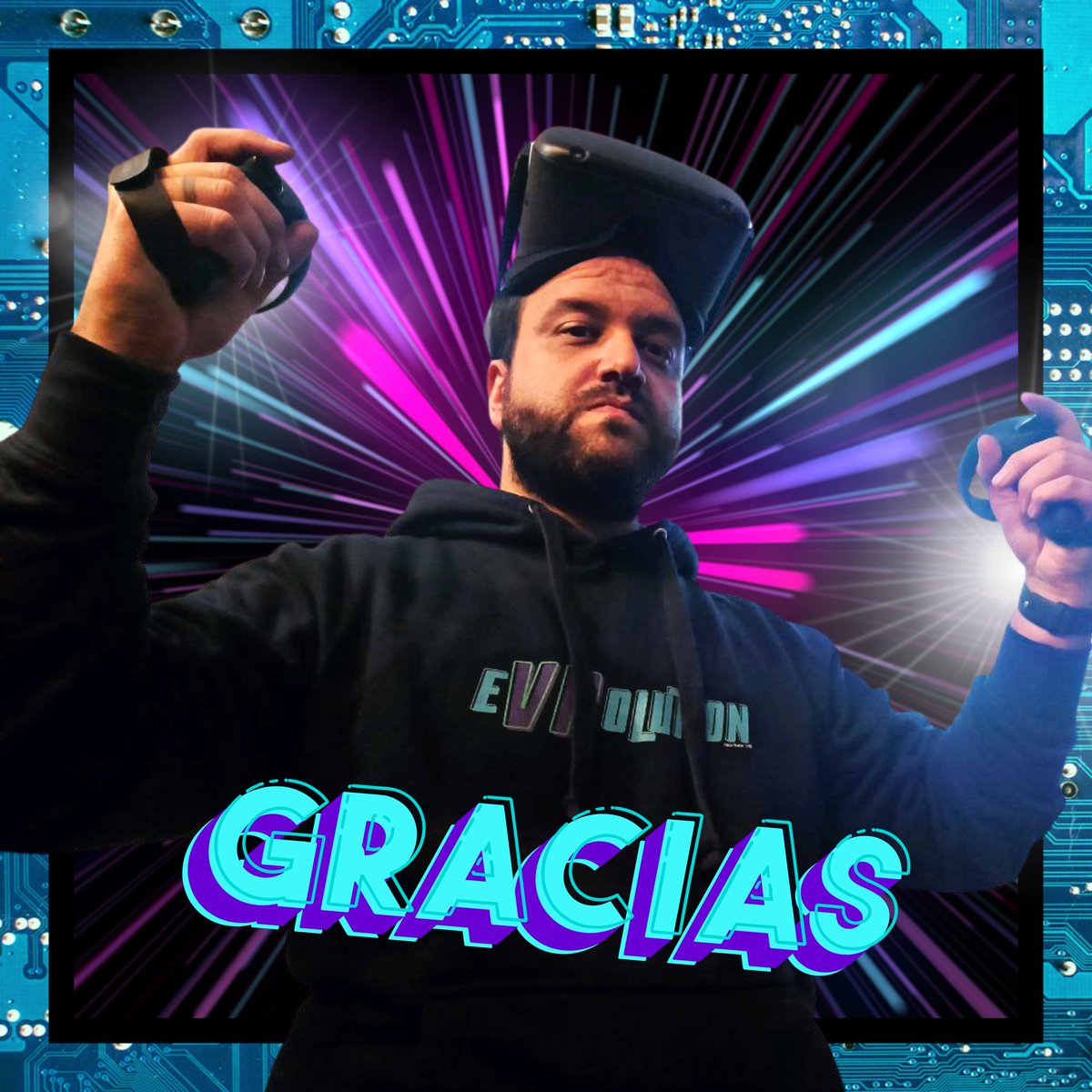 NorbekVR's tweet photo. ¡El gran @GindyGindyxo con su nueva sudadera “eVRolution”!
¡Gracias por tu apoyo al canal! 🫶🏻😘
#ropavr #vrshop #shop #realidadvirtual #virtualreality #vr #quest2 #twitch #vrstreamer #metaquest2 #gaming #vrgaming #gamer #vrgamer #virtualshop #vrclothing #futureisnow #NorbekVR https://t.co/hBjDmVzzYV