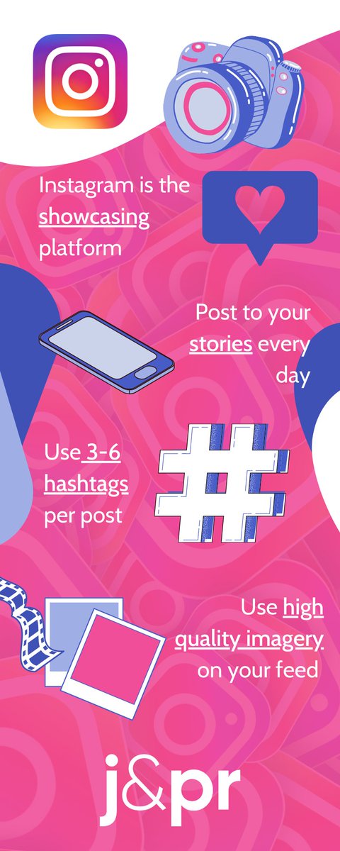 JandPR's tweet image. How much do you know about posting on #Instagram?
Are you posting three times a week?
Could you be using too many hashtags?
Do you post daily on your story?
We're revealing #algorithmsecrets for different platforms... keep an eye out for more tips. 👀