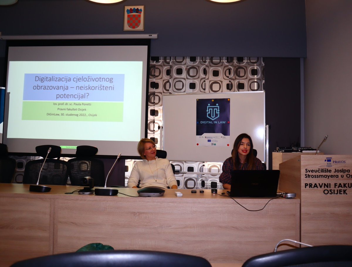 diginlaw's tweet photo. ❗Raising awareness on digitalization of HE - live from Osijek❗

The second national event under the DIGinLaw project dedicated to raising awareness of the potential of digitalization for higher education is underway. 🖥️
The organizer of the event is the University of Osijek.😎 https://t.co/sOS5W4BewG