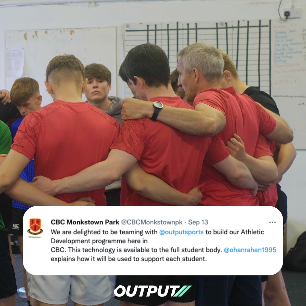 We are happy to be a part of CBC Monkstown's long-term athletic development programme 🤝

#OutputSports #CBCMonkstown #athleticdevelopment #sportstech <a href="/CBCMonkstownpk/">CBC Monkstown Park</a>