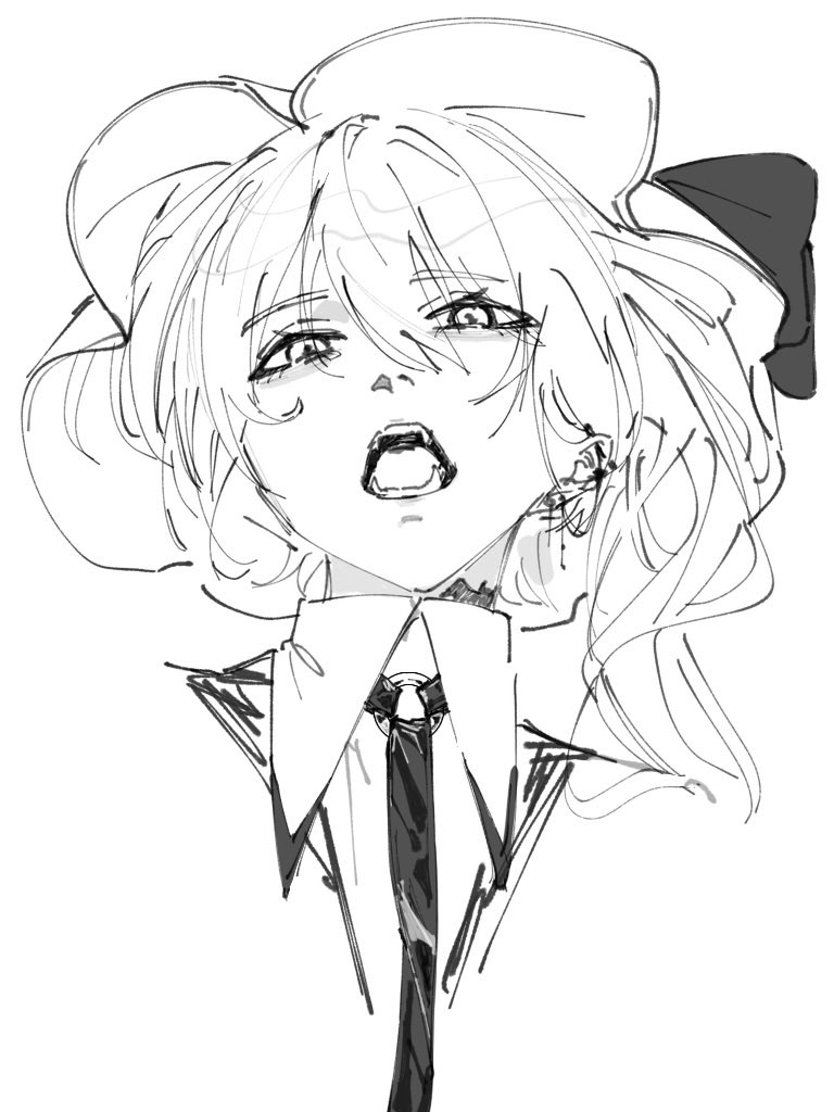 #今月描いた絵を晒そう
線だけ、白黒 