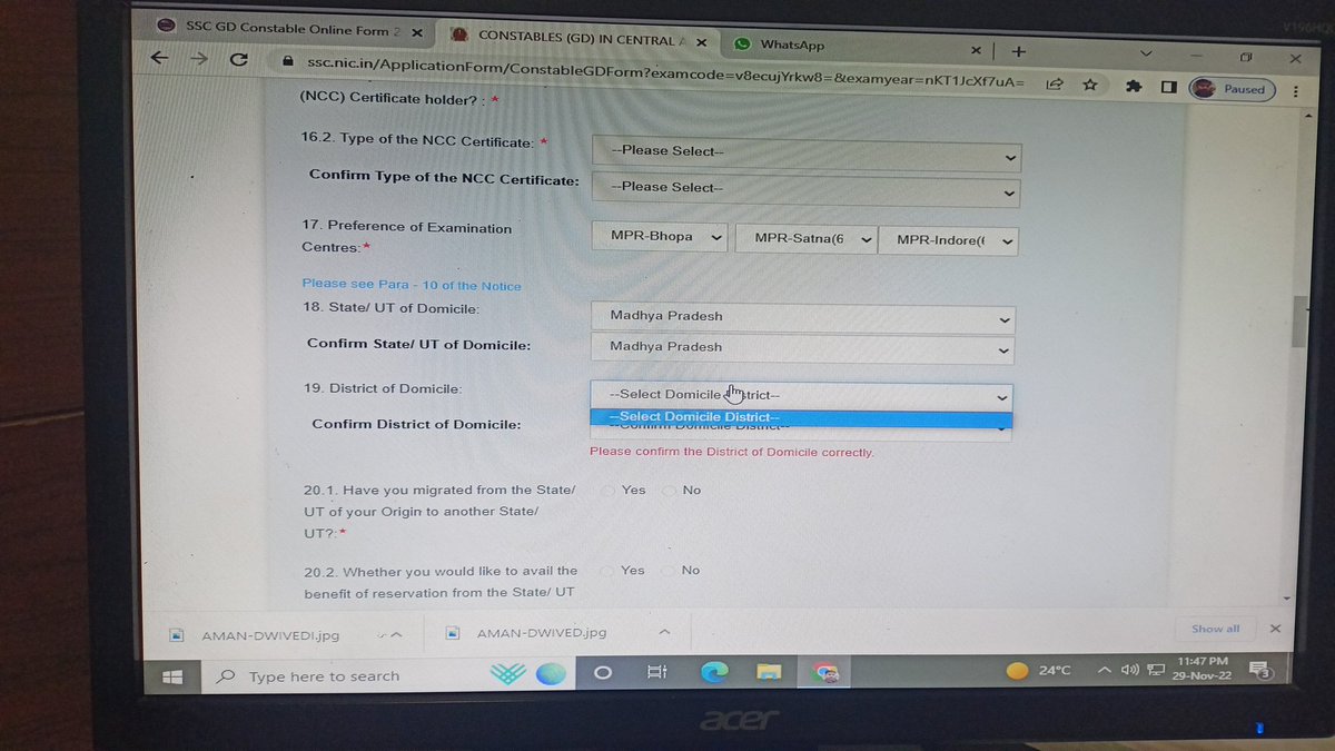 amandwivedi_45's tweet photo. Sir, due to non-working of SSC GD server, many people's forms have not been able to be filed, SSC GAD date should be extended.
#SSCGD2022 
@SSCorg_in 
@SSC_Commander 
@narendramodi 
@rajnathsingh https://t.co/NtgWUVlVs1