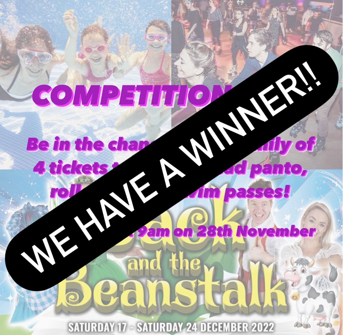 PantoMaidenhead's tweet photo. We have a winner!!
Thank you to everyone who entered our competition this year. We hope to still see you all at a performance of Jack and the Beanstalk between 17th - 24th December! Link in bio for tickets✨

#panto #maidenheadpanto #berkshireevents #braywickleisurecentre https://t.co/Msk680ZRRd