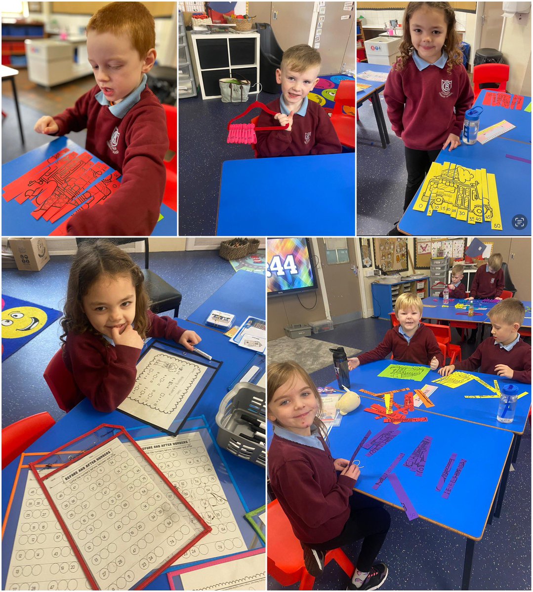 MrsTomlinsonCPS's tweet photo. I had the pleasure of working with our wonderful Primary 2 class yesterday. We were investigating different numbers! Look at some of their work! #proud #superstars #mathsmarvels @ClydemuirPS https://t.co/sJlijkDhTT