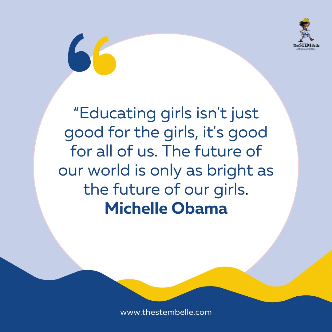 TheSTEMBelle's tweet photo. The  message is clear: The importance of educating Girls especially from low income communities in STEM fields are numerous.
It strengthens the economy, reduces gender inequality and contributes to a more stable community.
#thestembelle #stemeducation 
#girlseducation https://t.co/4n9iN0ynTR