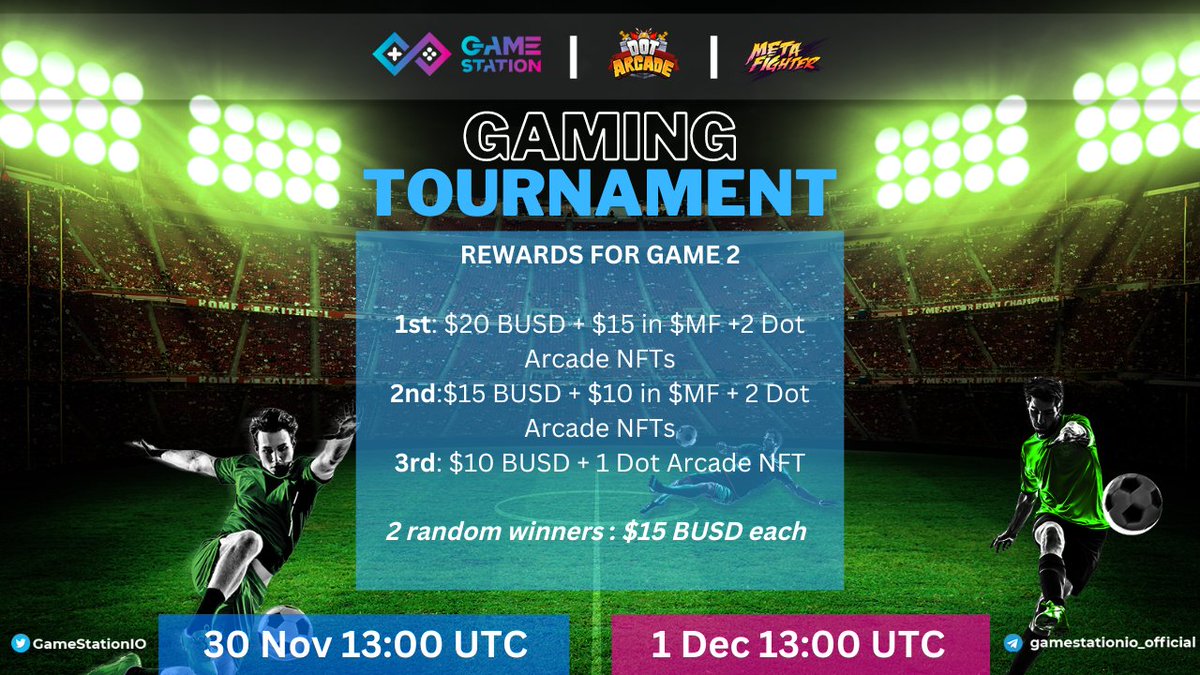GameStationIO's tweet photo. ❗Gaming Tournament - Day 2 (Race Clicker) ❗

It’s SIMPLE and FREE to play 🤩

👉Joining instructions: https://t.co/cJSinpks19 

⏰Start: 30 Nov at 13:00 UTC
⛔End: 1 Dec at 13:00 UTC

🤑 Top #Gleam refer share $100 BUSD 🤑

#Giveaways  #GameStation #DotArcade #MetaFigher https://t.co/96qyEh1svo
