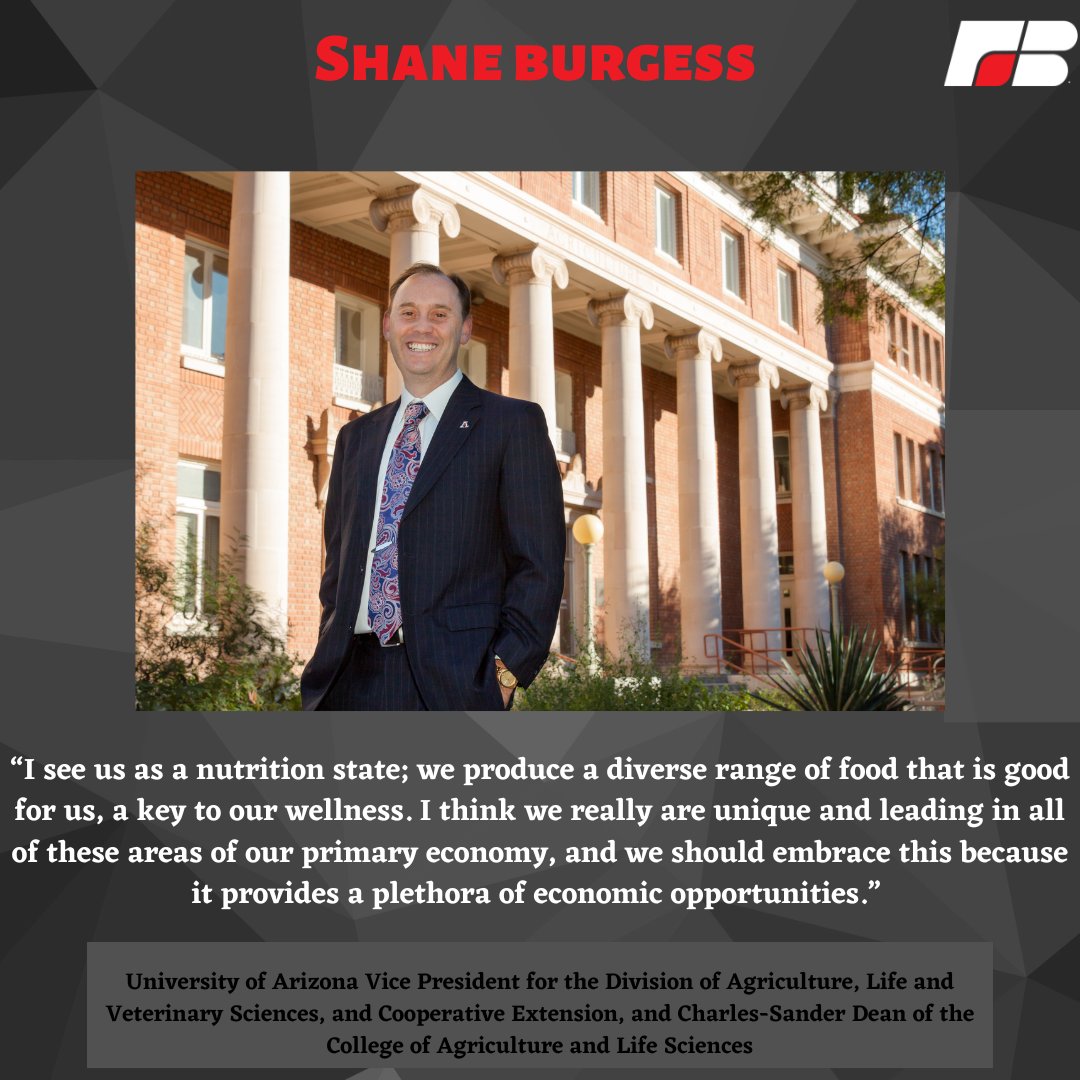 azfb's tweet photo. #QuotableQuotes #WisdomWednesday from Shane Burgess, University of Arizona Vice President for the Division of Agriculture, Life and Veterinary Sciences, and Cooperative Extension, and Charles-Sander Dean of the College of Agriculture and Life Sciences.
#Arizonaagriculture #AZFB https://t.co/hBaArKgaQV