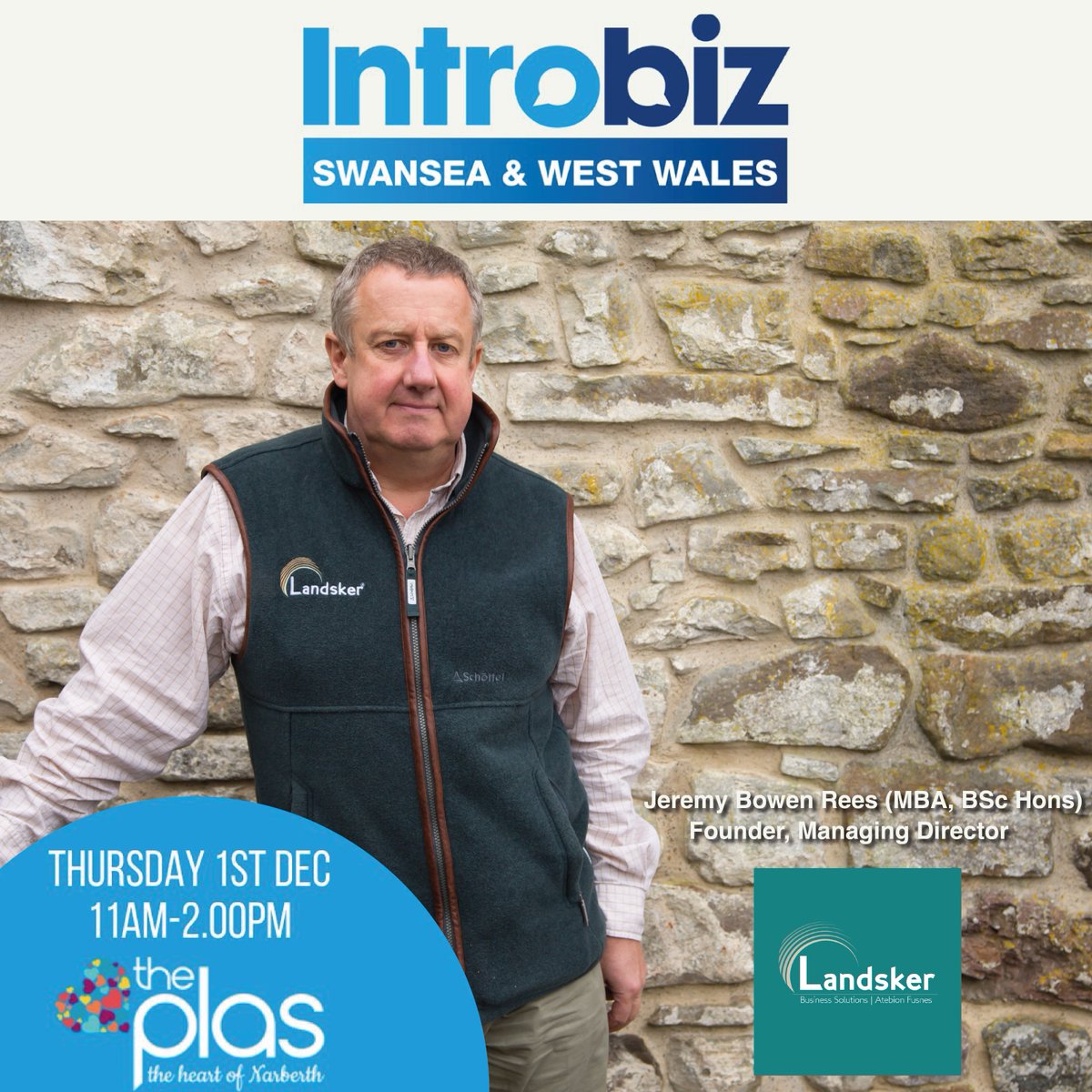 LandskerWales's tweet image. Don't miss out! Get you're tickets now!

Jeremy will be joining @IntrobizW as a key note speaker for their Brunch and Network event at Hotel Plas Hyfryd, Narberth TOMORROW!

Get your tickets here👉bit.ly/3u8y0yR