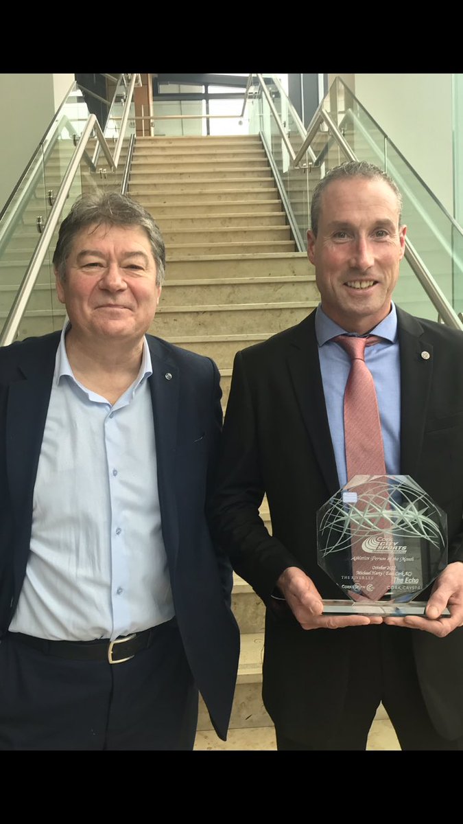 Congratulations to Michael Harty of East Cork AC, who is the winner of <a href="/CorkCitySports/">Cork City Sports</a> athlete of the month for October, in conjunction with <a href="/Corks96FM/">Cork's 96FM</a> <a href="/C103Cork/">C103</a> <a href="/echolivecork/">EchoLive.ie</a> &amp; <a href="/RiverleeHotel/">The River Lee</a> listen out for Michael’s interview on <a href="/Corks96FM/">Cork's 96FM</a> &amp; <a href="/C103Cork/">C103</a> Sport.