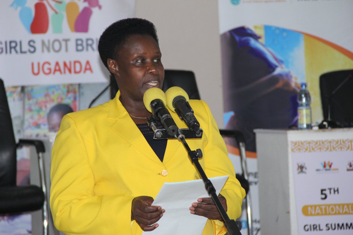 The Vice President of Uganda H.E the <a href="/jessica_alupo/">Vice President Jessica Alupo</a> mentioned that "The government has signed treaties both global and national that recognizes the #SDGs to protect girls from #ChildMarriage. We commit to support CSOs to empower girls &amp; women"
#GirlSummitUg 
#EndChildMarriage
