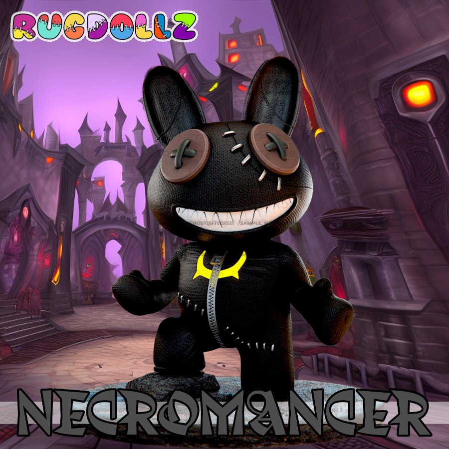 SAY HELLO TO THE DARKSIDE!

**The NecroRug**

Profession: Necromancer 
Skills: Raise the Dead

Using the power of the dark arts, he resurrects the undead corpses of fallen #RugDollz &amp; #RugTrollz to aide him in battle against the Trollz 💀

discord.gg/CWXeS7s8zv
#NFT #NFTS #P2E