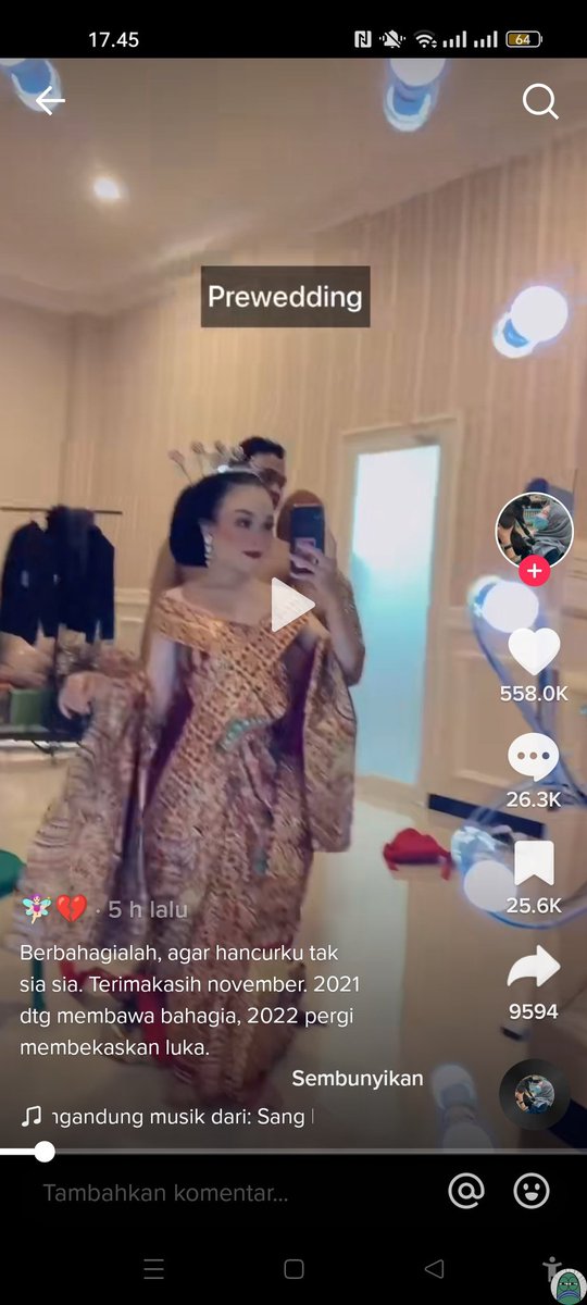 💚 playing victim
Batal nikah bilangnya si cowo udah nikah sama cewe lain padahal kenyataannya kalo rame lanjut part 2 ✌️video nyusul