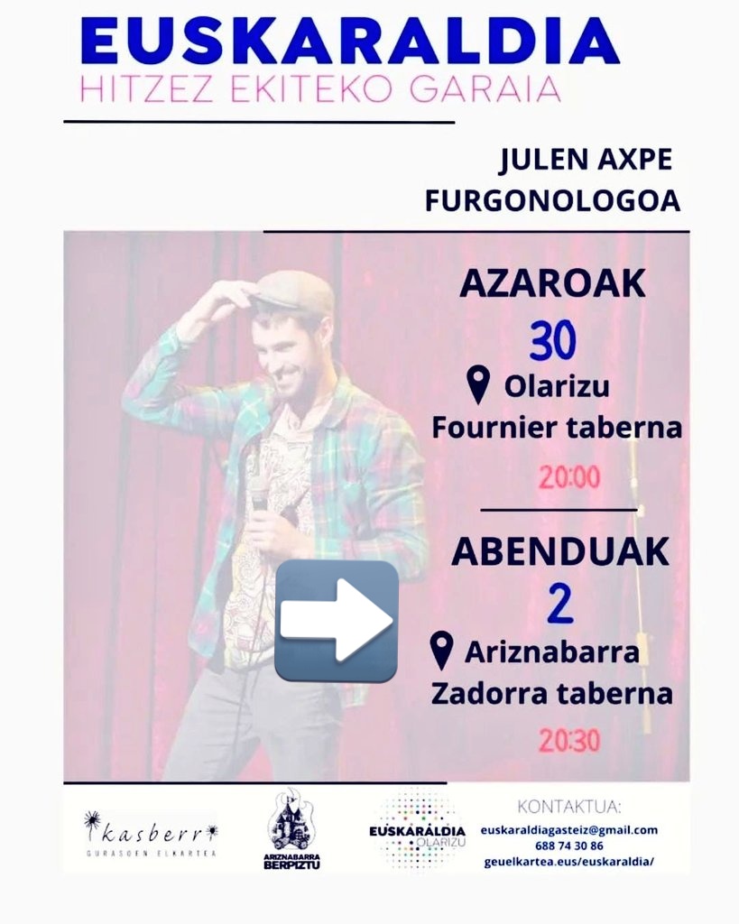 Animatu <a href="/ArizBerpiztu/">Ariznabarra berpiztu 🔥</a> eta <a href="/EuskaraldiaGast/">Euskaraldia Gasteiz</a> antolatutako furgonologora!!