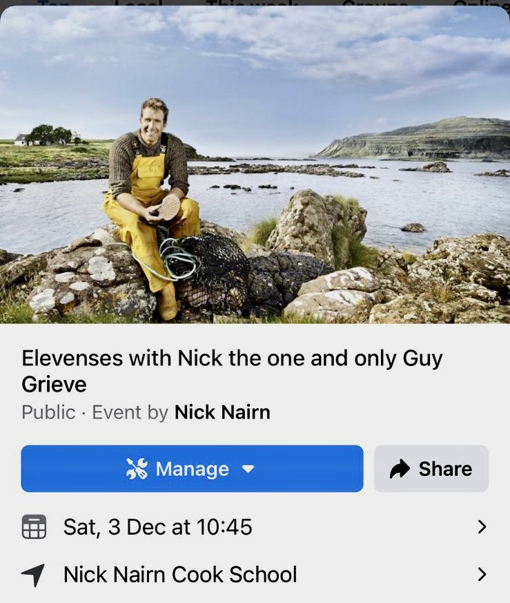 Remarkably we still have a few spaces left for my Elevensies with…..this week the inimitable @guygrieve …one of the most incredible life stories. Book on nicknairn.com