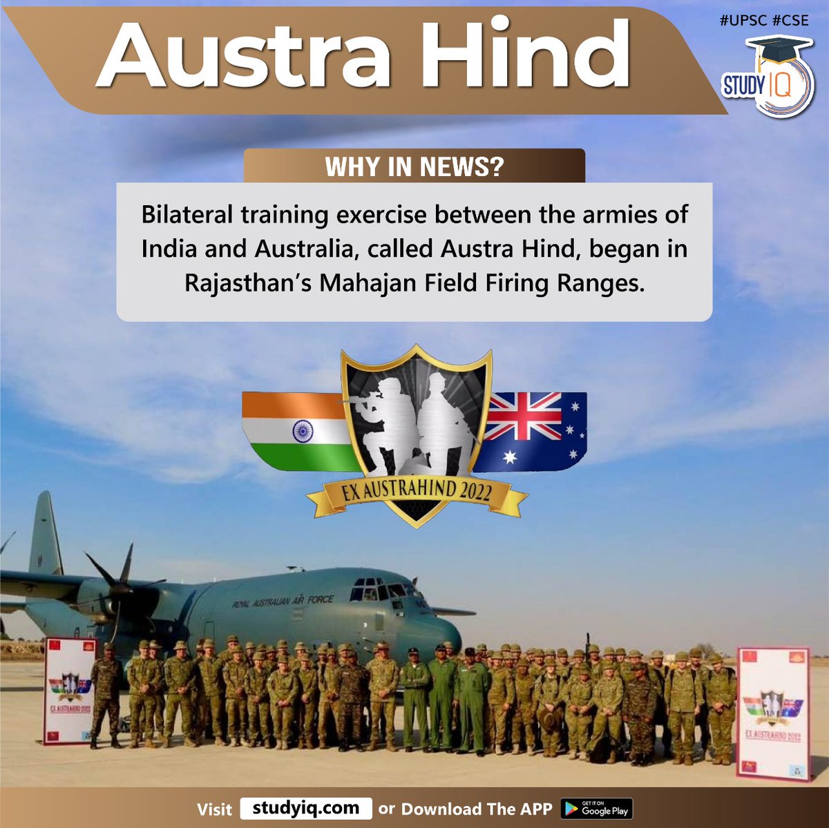 bankiqeducation's tweet photo. #Austra #Hind

#austrahind #bilateraltrainingexercise #india #australia #upsc  #rajasthan #mahajanfieldfiringranges #indiaandaustralia #armies #exerciseaims #militaryrelation #ias #semidesertterrain #un #peaceenforcement #specialistweapons #ips  #snipers #surveillance https://t.co/CS2ZLkX1Mo