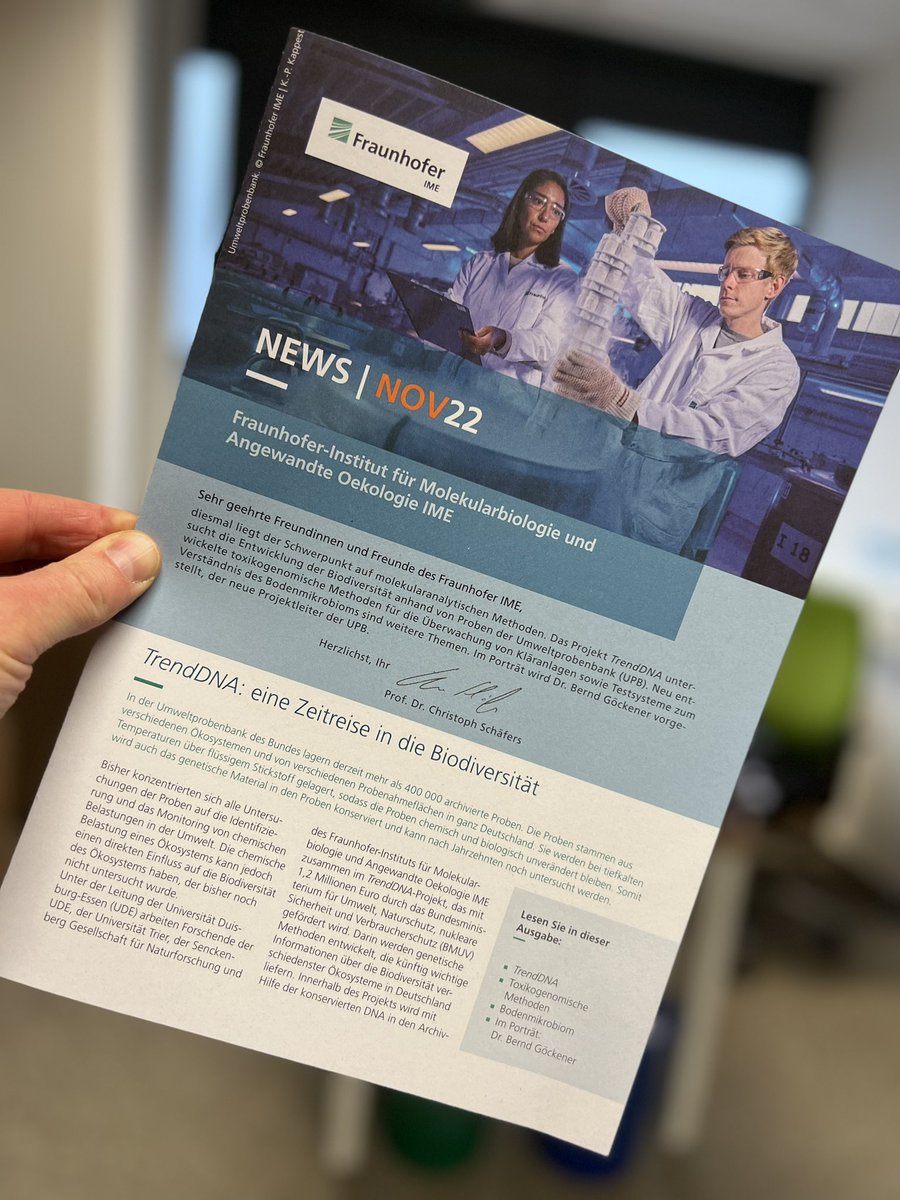 Nice highlight published by <a href="/Fraunhofer_IME/">Fraunhofer IME</a> on our collaborative #trendDNA project with @KwinkelLab <a href="/LOEWE_TBG/">LOEWE Centre Translational Biodiversity Genomics</a> <a href="/unidue/">Uni Duisburg-Essen @unidue.bsky.social</a> <a href="/leeselab/">Florian Leese</a> <a href="/Umweltbundesamt/">Umweltbundesamt</a>