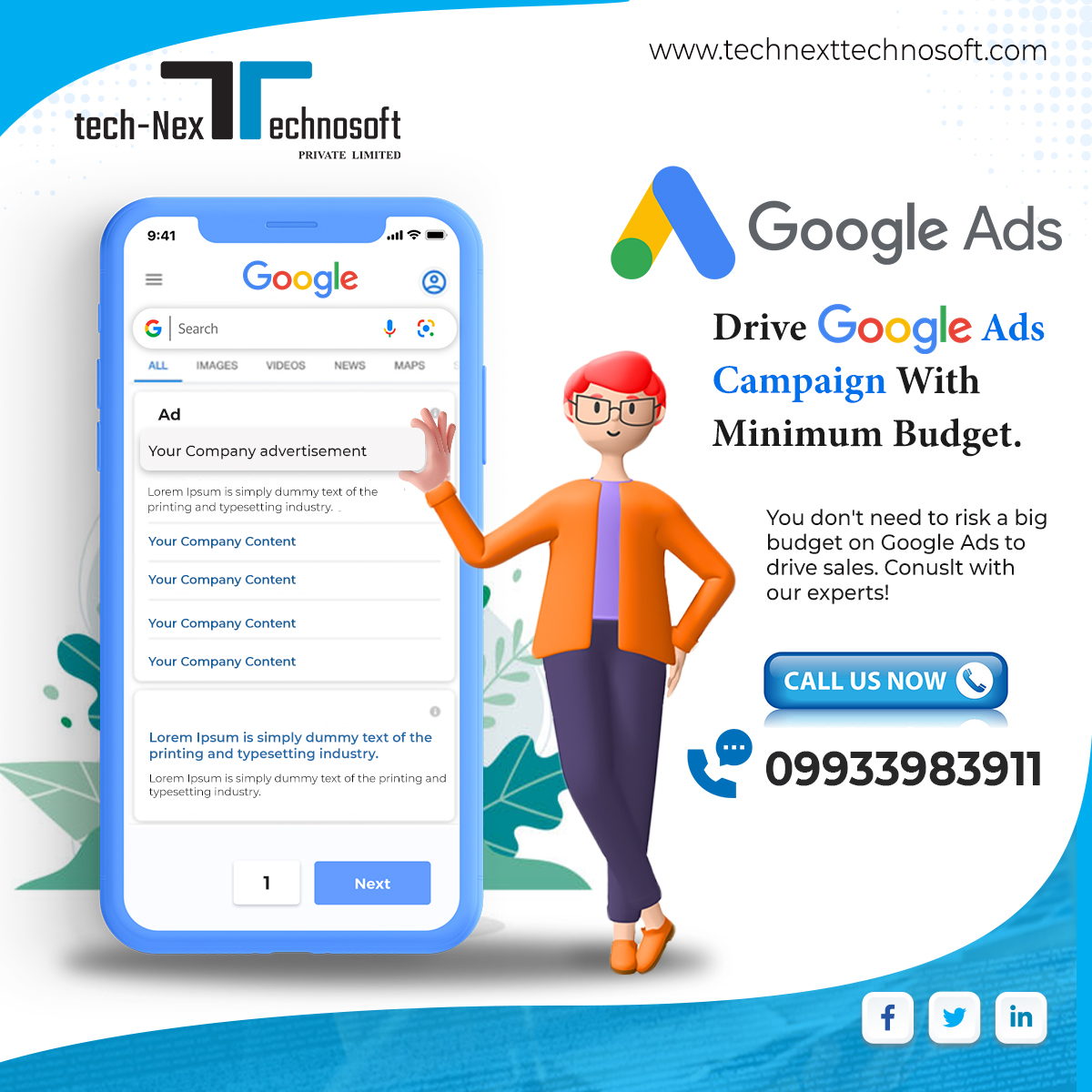 TTechnosoft's tweet photo. YES...

We guarantee you to run Google Ads campaign at the lowest possible budget. Our Google Ads expert can run paid search programs to drive qualified PPC leads. 

Visit Us : https://t.co/xndCakMyfe

#googleads #googleadsexpert #googleadsspecialist #technext_technosoft https://t.co/rH8RiWrhck