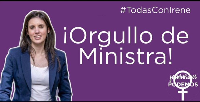 SumaTraidora's tweet photo. El PP promueve la cultura de la "violación", que pone en cuestión la credibilidad de las víctimas.
No lo digo yo, lo dice Irene Montero.
Y no puedo estar más de acuerdo.
Qué orgullo de Ministra! Qué Orgullo de Partido
Sí se puede!!! https://t.co/ifET6RsRiQ