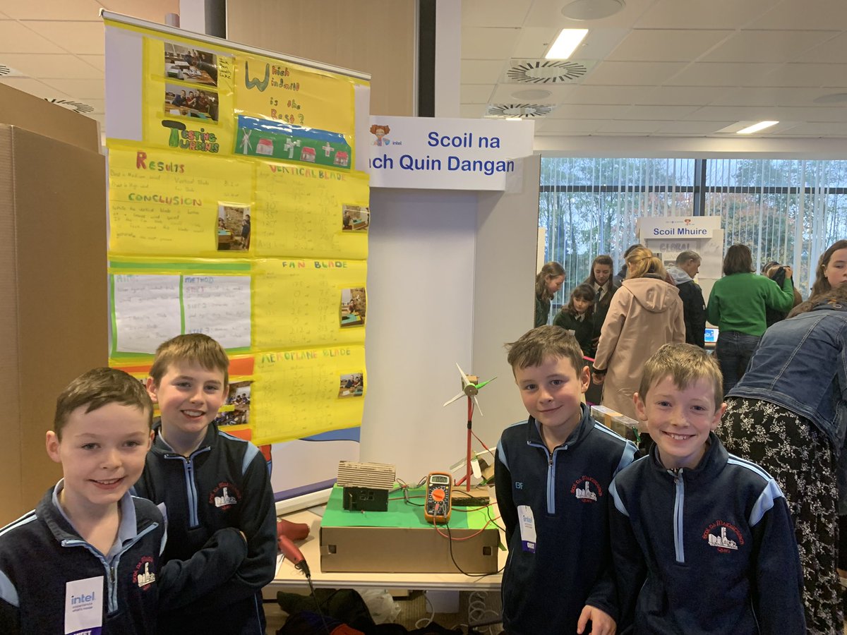 ns_quin's tweet photo. Huge congrats to these 4 lads who were at the @Intel_IRL Mini Scientist regional final today, and secured their place in the National Finals in Maynooth University in the New Year. They presented an amazing investigative project on wind energy. @PDSTPrimarySTEM https://t.co/Dr6WcKkR9i