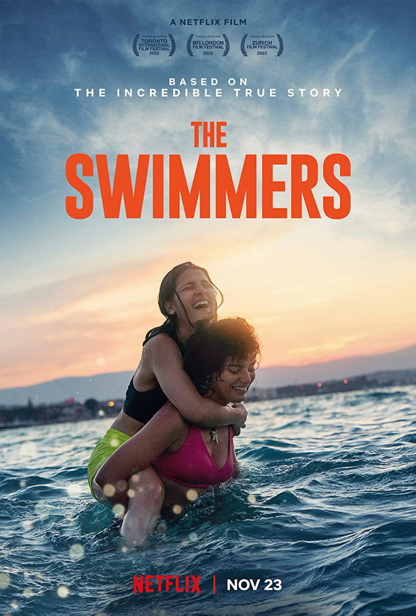 Anger, joy, compassion, resilience #TheSwimmers is a beautiful story of 2 superhero sisters Sara & Yusra Mardidni escaping war torn Syria. Yusra competed in Tokyo Olympics.
Must watch if you are okay with weeping your heart out 😢
There's so much injustice but so much hope ♥️