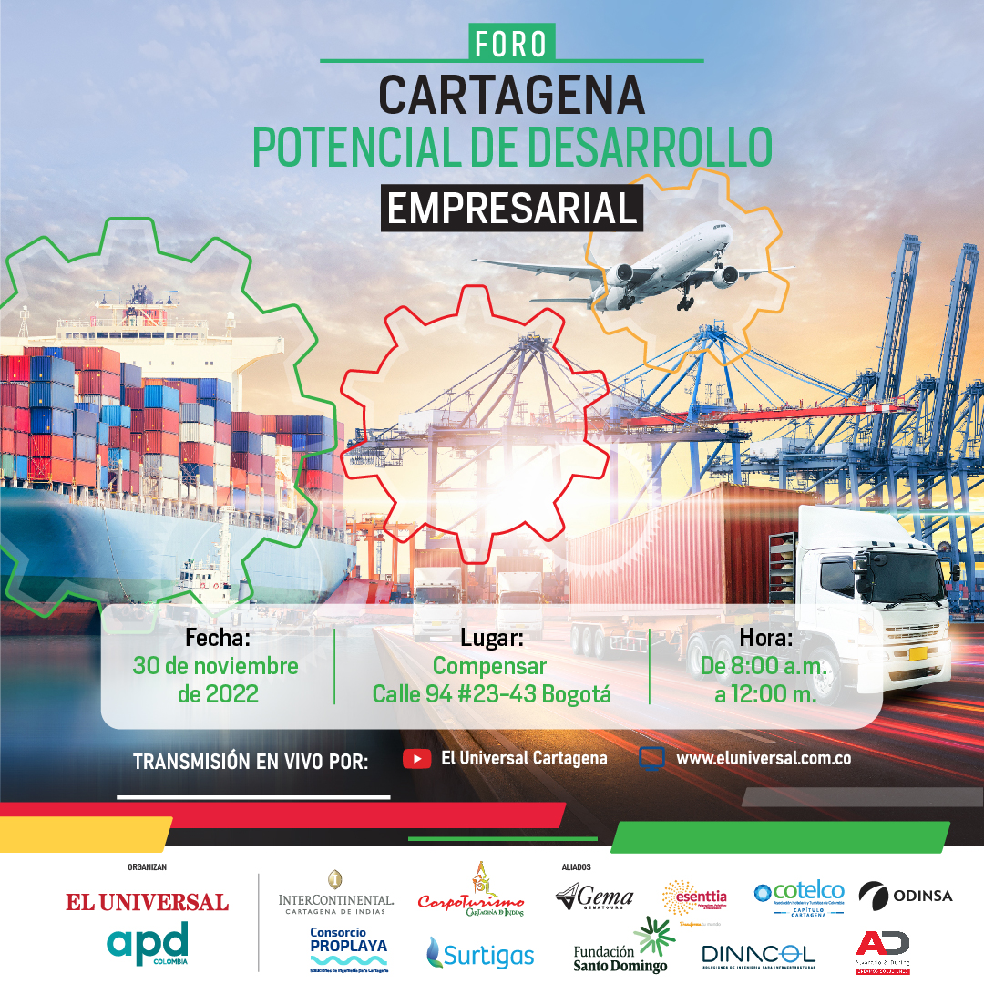ElUniversalCtg's tweet image. #ForosEU ¡Únete en vivo a nuestro foro en Bogotá! Estaremos hablando de Cartagena como una vitrina de desarrollo y la impulsaremos en todos los sectores económicos. #EU 
eluniversal.com.co