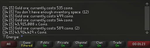 GeIukk's tweet photo. Fixed prices for Gold Ore on the Ironman wasn't implemented with this update? @OldSchoolRS https://t.co/CaCh3NIp22