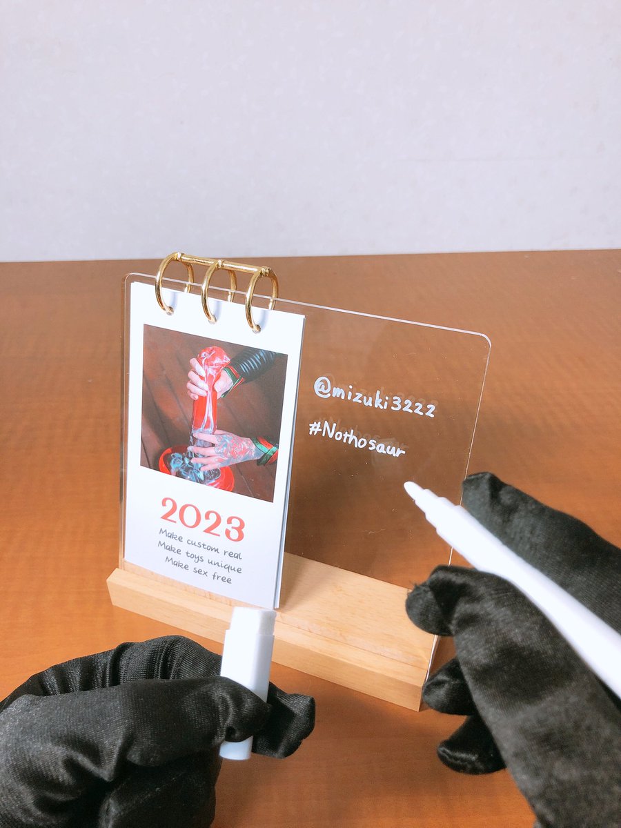 mizuki3222's tweet photo. あと #Nothosaur さんの記念カレンダーも届きました🗓

使ったことのあるディルドの写真がちらほらあります！
@Nothosaur_JAPAN https://t.co/3KSyCqTOnu