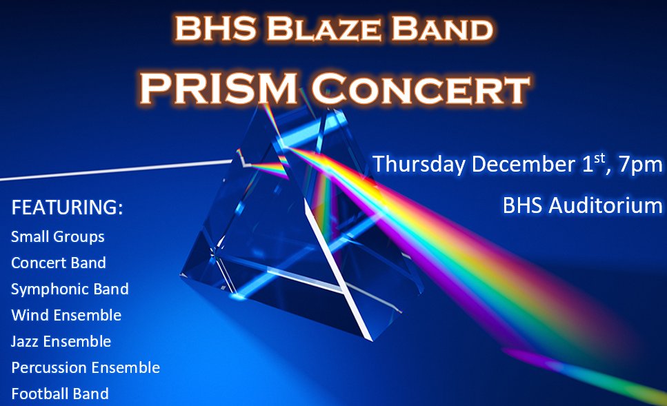 Come hear some great music! Go Blaze!